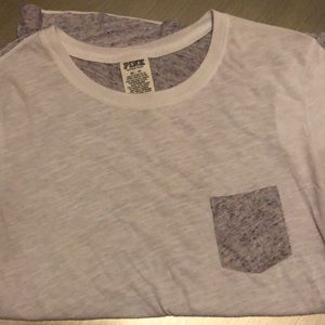 VS Pink pocket tee 60% cotton 40% polyester